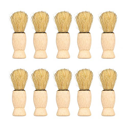 YAIKOAI 10 Pcs Men's Shaving Brush, Boar Bristle Wood Handle Shaving Brush Su...