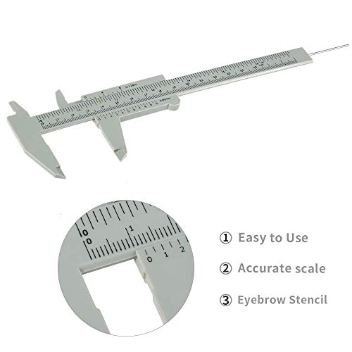 Tattoo Eyebrow Ruler - 5Pcs Plastic Eyebrow Ruler 6Inch Double Scale Sliding ...