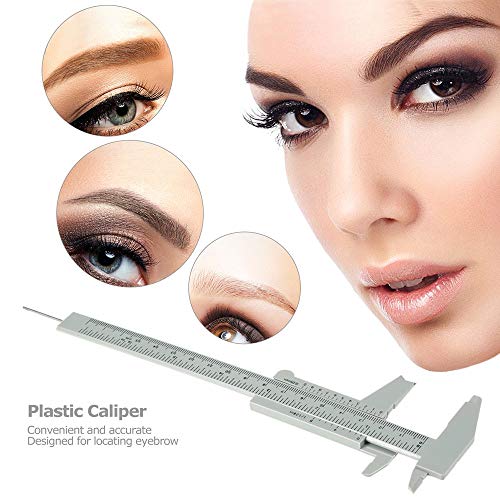 Tattoo Eyebrow Ruler - 5Pcs Plastic Eyebrow Ruler 6Inch Double Scale Sliding ...