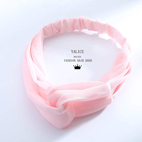 Yalice Simple Twristed Headband Knot Turban Head Wrap Elastic Hair Band Acces...