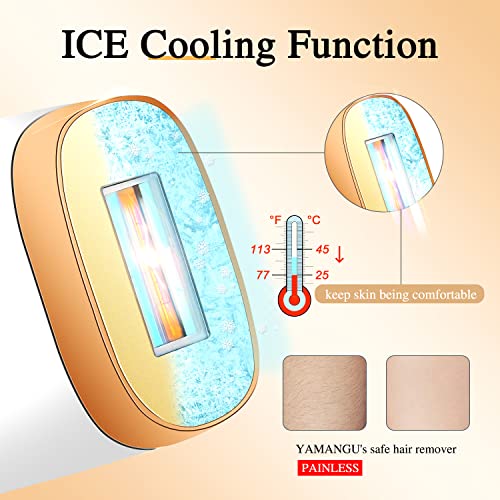 Hair Removal for Women and Men, YAMANGU Permanent Hair Remover with Cooling F...