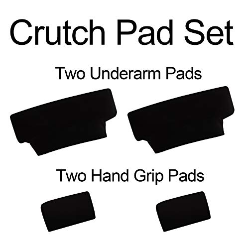 Unisex Underarm Padded Covers and Hand Grip Foam Pads Fits Standard Crutch fo...