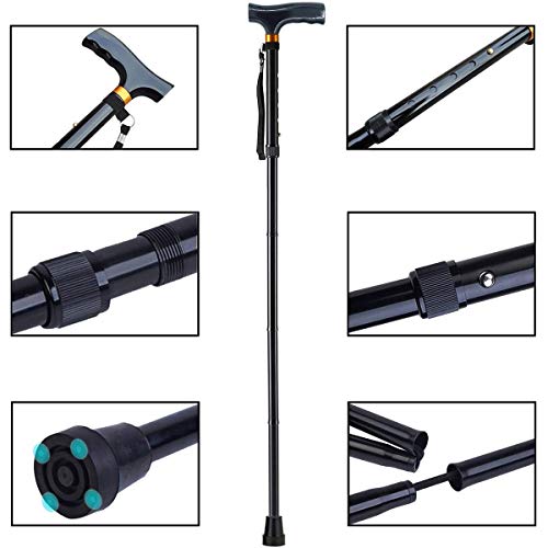YAMTHR Cane, Folding Walking Cane for Men Women Fathers Gifts Mothers Gifts P...