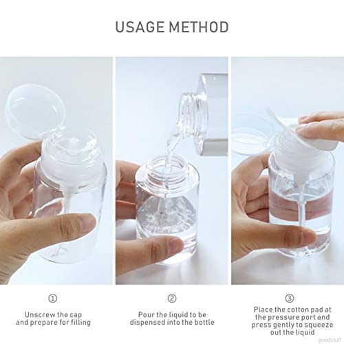 Nail Polish Remover Pump, YAMYONE 2 Pack Acetone Pump Dispenser, Alcohol Disp...