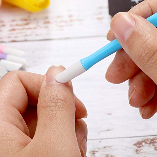 100 Pieces Rubber Nail Cuticle Pusher Plastic Handle Nail Cleaner Nail Art To...