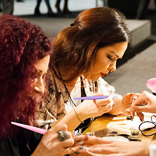 100 Pieces Rubber Nail Cuticle Pusher Plastic Handle Nail Cleaner Nail Art To...