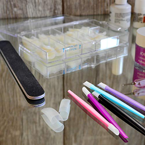 100 Pieces Rubber Nail Cuticle Pusher Plastic Handle Nail Cleaner Nail Art To...
