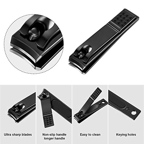 12 Pieces Nail Clipper Set Stainless Steel Nail Cutter Fingernails and Toenai...