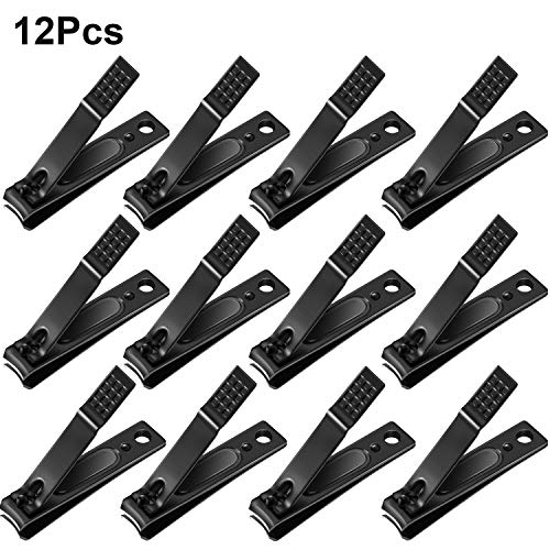12 Pieces Nail Clipper Set Stainless Steel Nail Cutter Fingernails and Toenai...