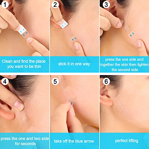 200 Pieces Face Lift Tape Face Lifting Sticker Invisible Thin Face Stickers V...