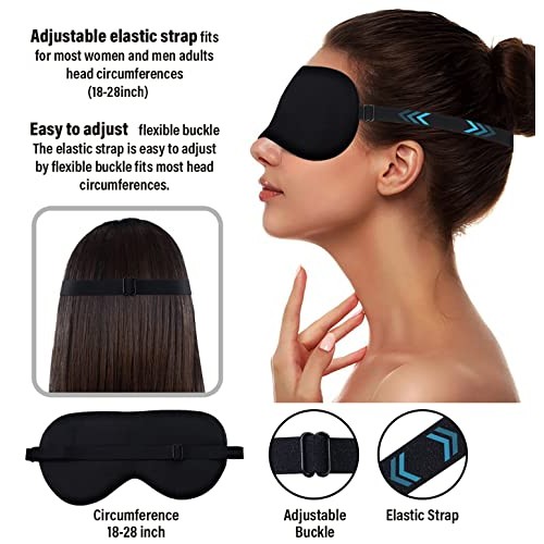 Yarall Double-Sided Natural Silk Sleep Mask for Men Women, Super Soft & Comfo...