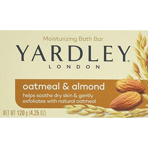 Yardley Oatmeal and Almond Bar Soap, Oatmeal & Almond, 4.25 Ounce
