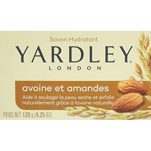 Yardley Oatmeal and Almond Bar Soap, Oatmeal & Almond, 4.25 Ounce