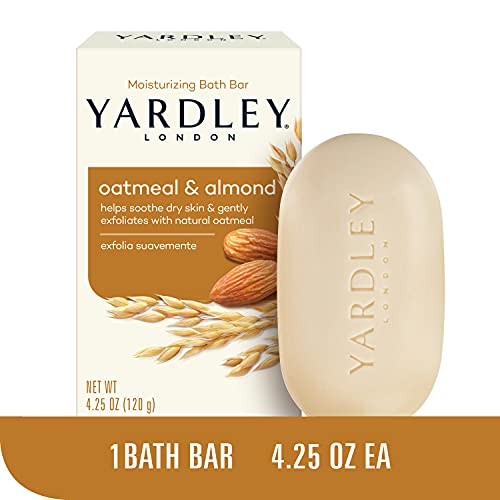 Yardley Oatmeal and Almond Bar Soap, Oatmeal & Almond, 4.25 Ounce