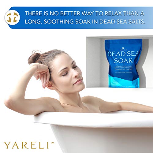 Yareli Dead Sea Bath & Foot Soak, Unscented Magnesium Bath Salt Flakes, Stron...