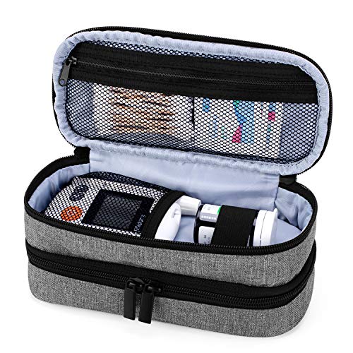 Yarwo Insulin Cooler Travel Case, Double-Layer Diabetic Travel Case with 2 Ic...