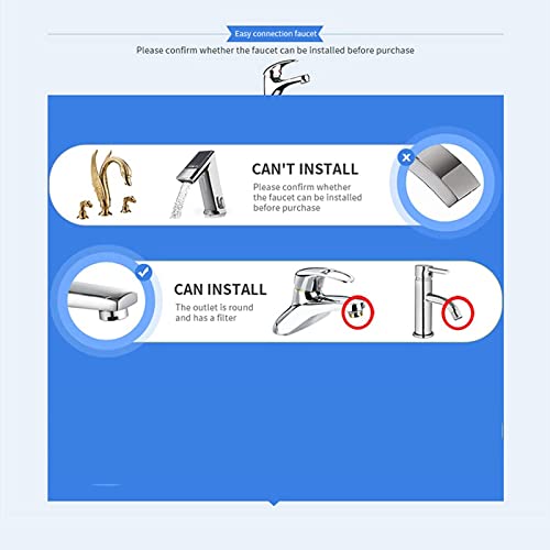 Water Flosser for Family Use 3 Jet Tips & 3 Toothbrush for Faucet & Shower, O...