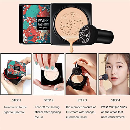 Mushroom Head Moisturizing Air Cushion CC Cream Foundation Concealer BB Cream...