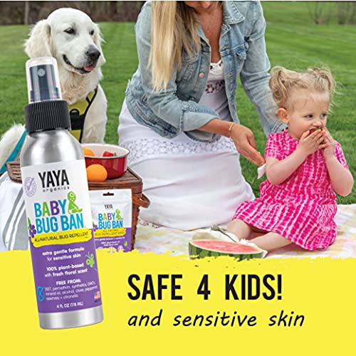 YAYA ORGANICS BABY BUG BAN – All-Natural, Proven Effective Repellent for Babi...
