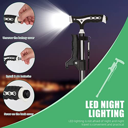 Yayayo Walking Cane for Men & Women Aluminum Alloy Lightweight Height Adjusta...