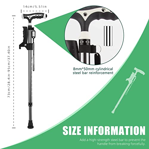 Yayayo Walking Cane for Men & Women Aluminum Alloy Lightweight Height Adjusta...