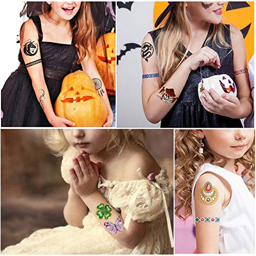 Yazhiji 36 Sheets Temporary Tattoos for Kids Boys Girls Adults Great Party Fa...