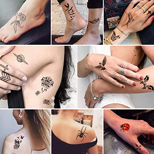 Yazhiji 49 sheets large sexy flowers collection waterproof temporary tattoos ...