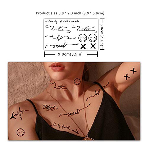 Yazhiji Tiny Temporary Tattoos - 60 Sheets Waterproof Fake Tattoo Flowers Sta...