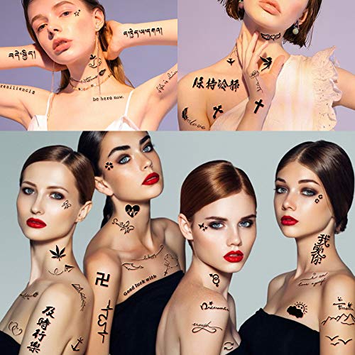 Yazhiji Tiny Temporary Tattoos - 60 Sheets Waterproof Fake Tattoo Flowers Sta...