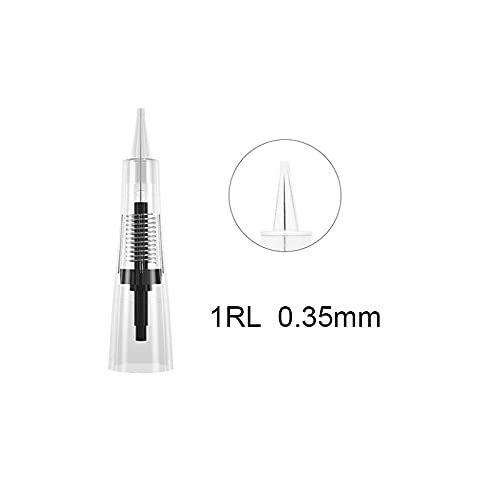 20Pcs Permanent Makeup Needles 1R/1P Tattoo Machine PMU Pen Cartridge Needle ...
