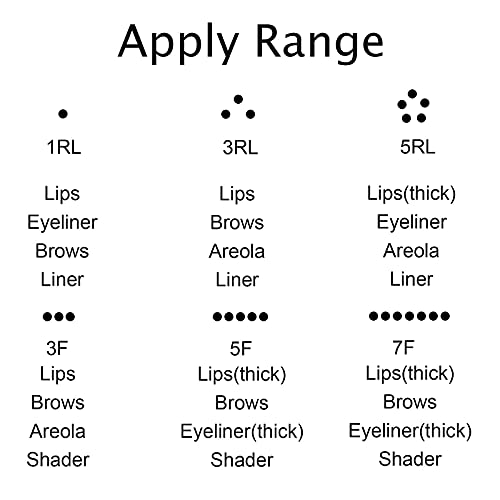 Assorted Permanent Makeup Needles 30pcs PMU Machine Pen Cartridge Needles for...