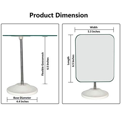 YEAKE Adjustable Flexible Gooseneck Makeup Mirror,360°Rotation Folding Portab...