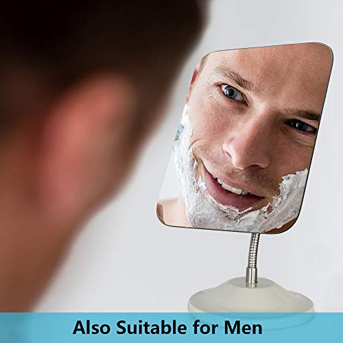 YEAKE Adjustable Flexible Gooseneck Makeup Mirror,360°Rotation Folding Portab...