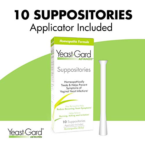 YeastGard Advanced Homeopathic Yeast Infection Vaginal Suppositories - 10 cou...