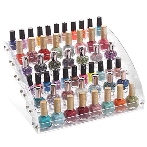 Clear Nail Polish Display Holder Organizer, Yebeauty 6 Layers Acrylic Organiz...