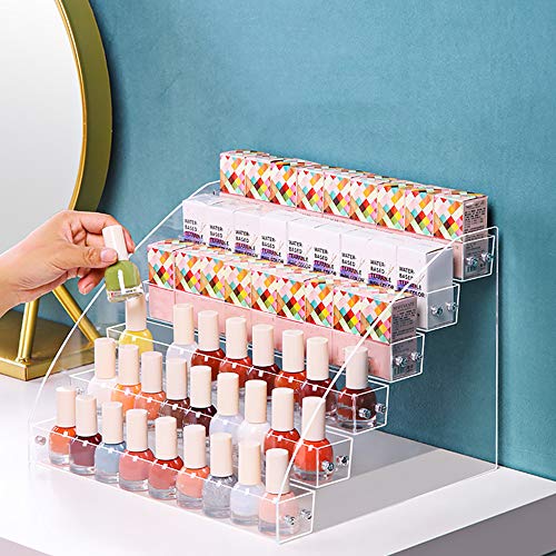 Clear Nail Polish Display Holder Organizer, Yebeauty 6 Layers Acrylic Organiz...