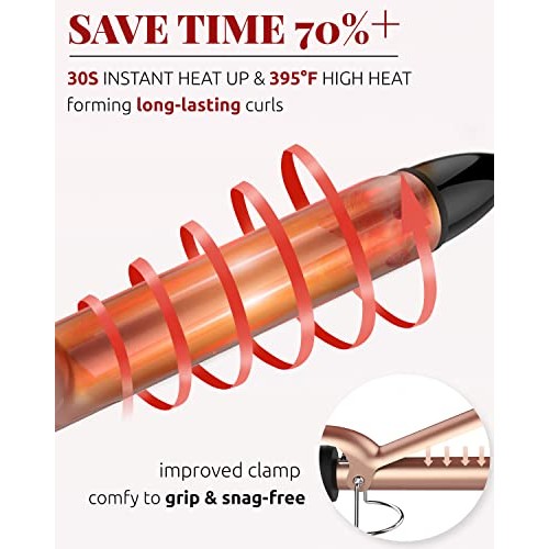 Curling Iron for Short Hair 3/4, Short Hair Curling Iron Women Curling Iron w...