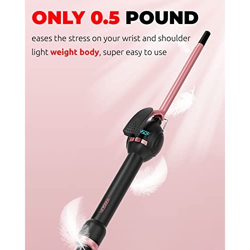 YEEGOR Small Curling Iron for Short Hair 3/8 Inch, Thin Short Hair Curling Ir...