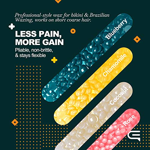 Waxing Kit for Hair Removal Home Wax Warmer with 4 Bags Hard Wax Beans 20 Wax...