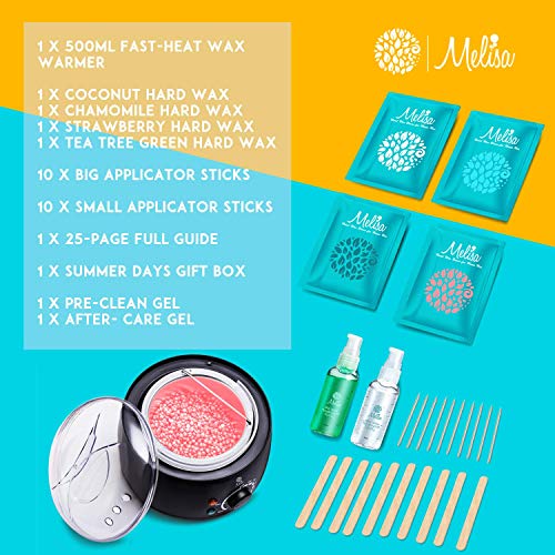 Yeelen Waxing Kit Wax Warmer WH-001A Wax Beads Hot Wax Hair Removal with 4 pa...