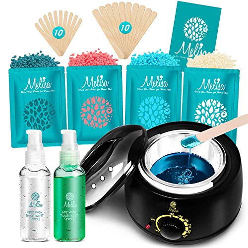 Yeelen Waxing Kit Wax Warmer WH-001A Wax Beads Hot Wax Hair Removal with 4 pa...