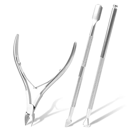 YEEPSYS Cuticle Trimmer with Cuticle Pusher, Cuticle Remover Cutter Nipper Sc...