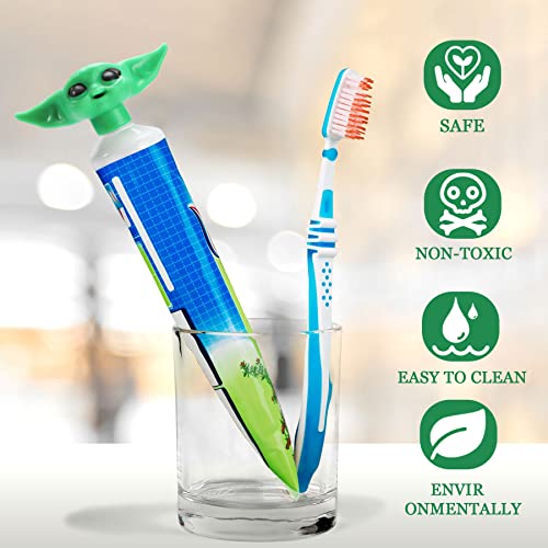 Baby Y-oda Toothpaste Topper,Baby G-rogu Toothpaste Topper Baby Closing Tooth...