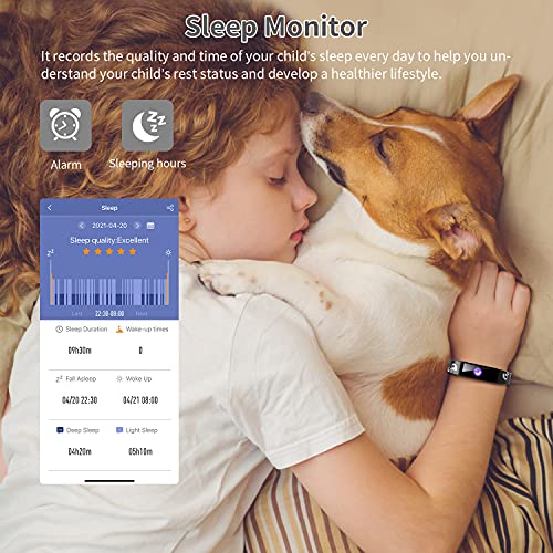 YEGKGO Kids Fitness Tracker for Girls and Boys Ages 5-16, IP68 Waterproof Kid...