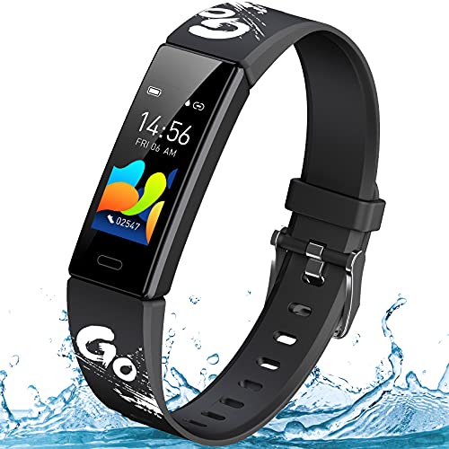 YEGKGO Kids Fitness Tracker for Girls and Boys Ages 5-16, IP68 Waterproof Kid...