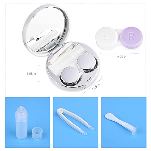 Contact Lens Travel Kit with Contact Container, Portable Contact Box with Inv...