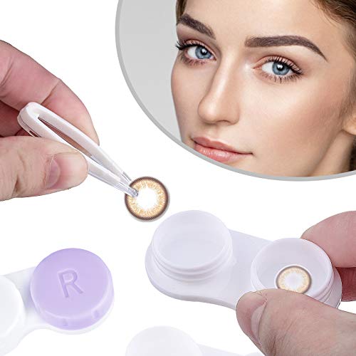 Contact Lens Travel Kit with Contact Container, Portable Contact Box with Inv...