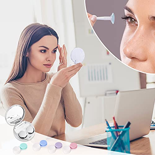 Contact Lens Travel Kit with Contact Container, Portable Contact Box with Inv...