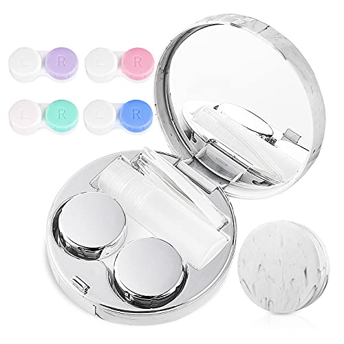 Contact Lens Travel Kit with Contact Container, Portable Contact Box with Inv...