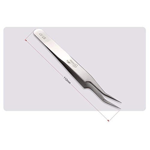 Yelix Precision Stainless Steel Tweezers for Eyelash Extensions Beauty Eyebro...